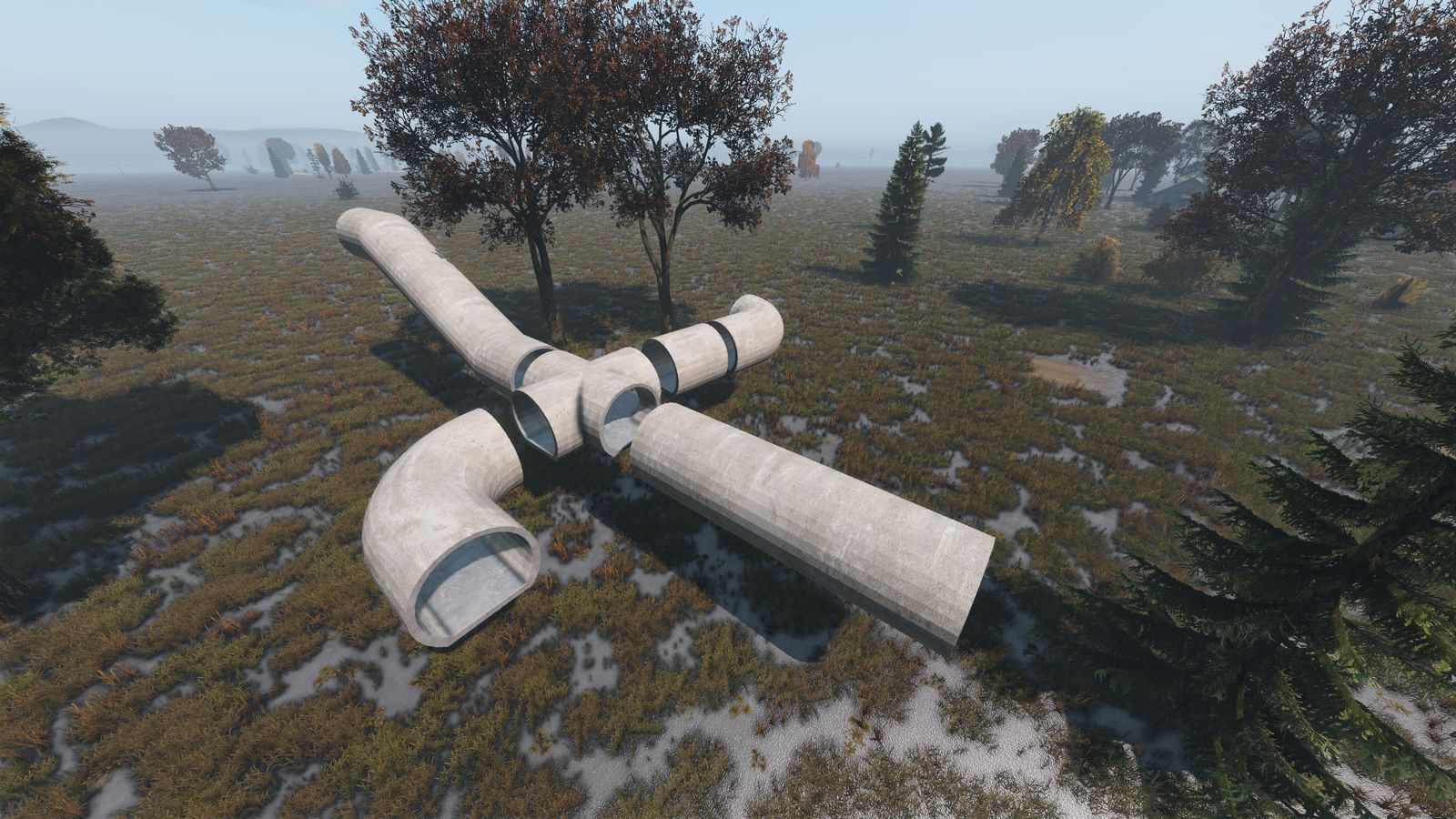 Modulare Tunnel-Assets im Terrain